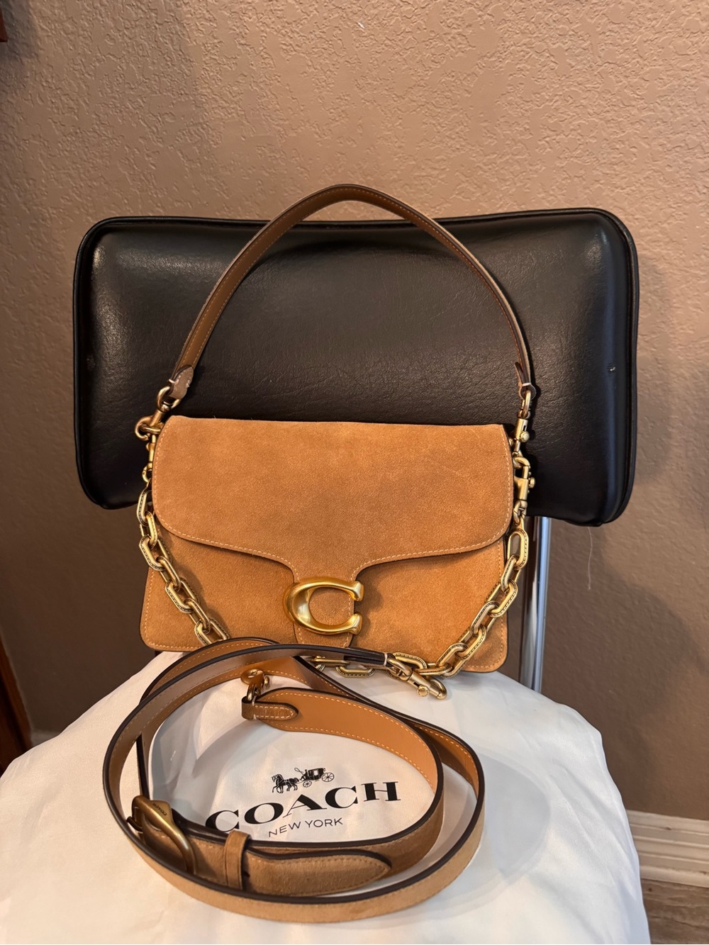Coach chain suede tabby purse